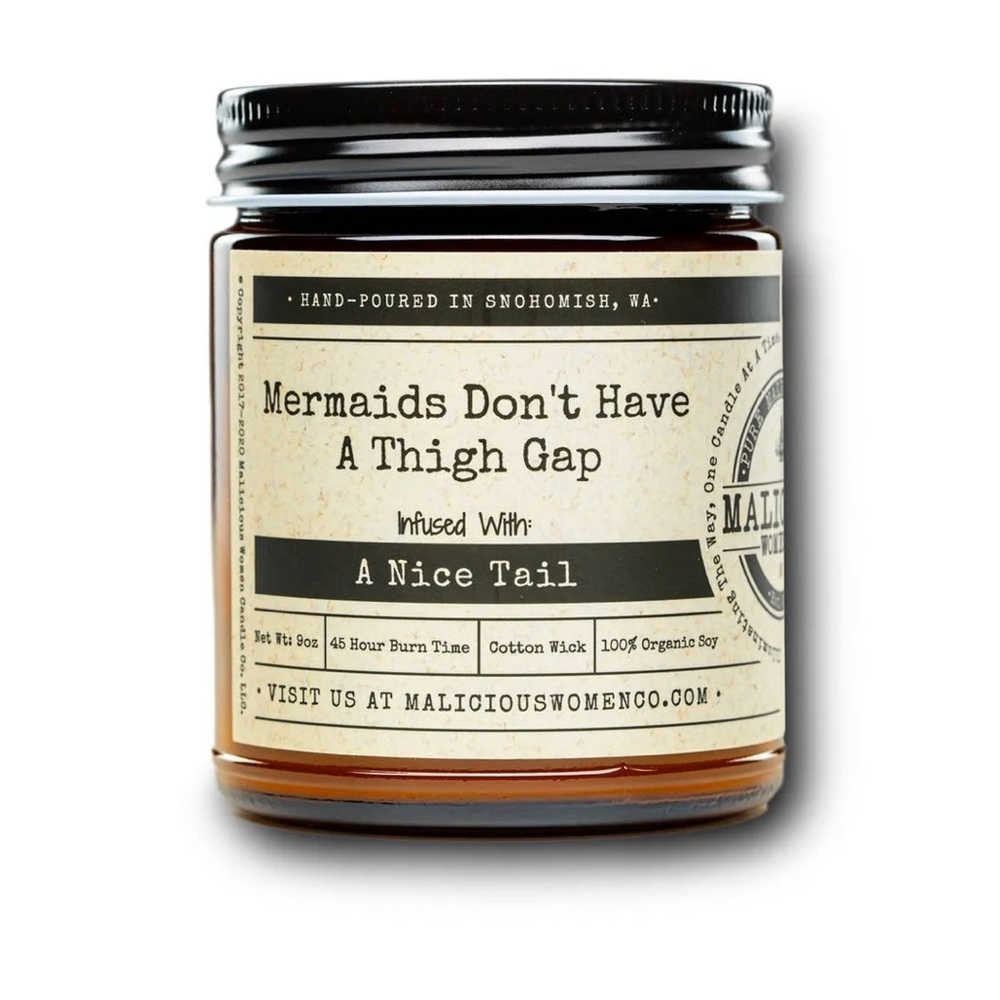 NEW Grapefruit & Mint Candle - Mermaids Don't Have A Thigh Gap - Malicious Women